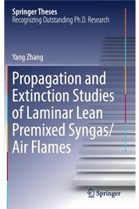 Propagation and Extinction Studies of Laminar Lean Premixed Syngas/Air Flames