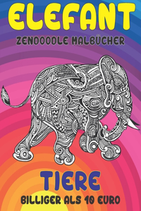 Zendoodle Malbücher - Billiger als 10 Euro - Tiere - Elefant