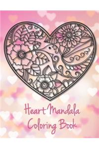 Heart Mandala Coloring Book