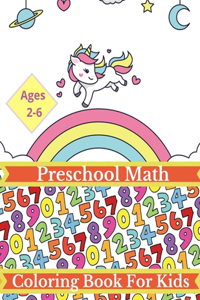 Preschool math coloring book for kids ages 2-6