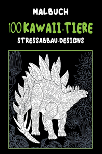 100 Kawaii-Tiere - Malbuch - Stressabbau-Designs