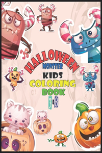 Halloween Monster Kids Coloring Book 3-8