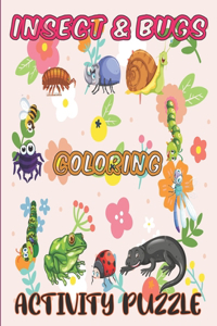 Insects & Bugs Coloring Activity Puzzle