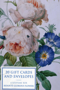 Tin Box of 20 Gift Cards and Envelopes: Redoute Glorious Flowers