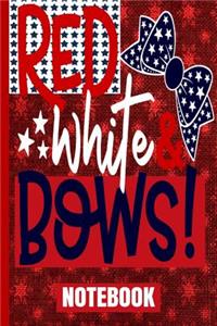 Red White & Bows Notebook