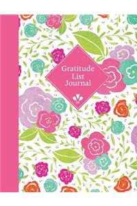 Gratitude List Journal