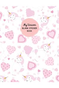 My Unicorn Blank Sticker Book