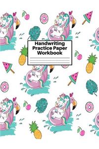 Handwriting Practice Paper Workbook