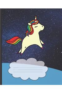 Pretty Cute Unique Unicorn Lovers Blank Composition Notebook