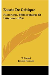 Essais De Critique