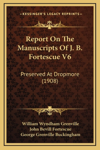 Report On The Manuscripts Of J. B. Fortescue V6