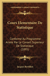 Cours Elementaire De Statistique