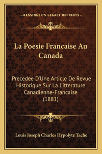 Poesie Francaise Au Canada