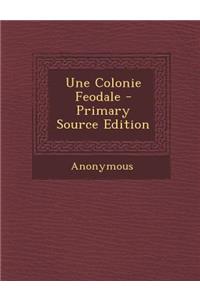 Une Colonie Feodale