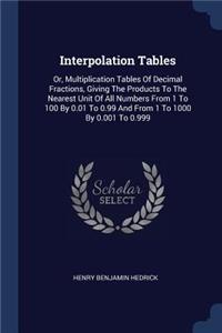 Interpolation Tables