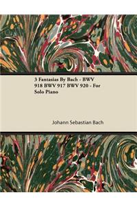 3 Fantasias By Bach - BWV 918 BWV 917 BWV 920 - For Solo Piano