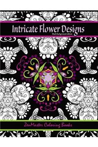 Intricate Flower Designs Black Background Edition
