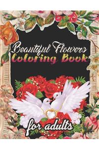 Beautiful Flowers Coloring Book for adults