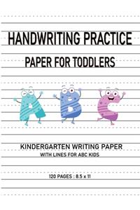 Kindergarten Writing Paper With Lines For ABC Kids