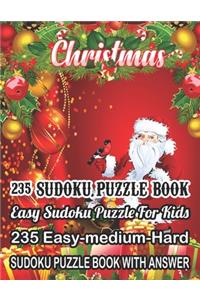 Christmas 235 Sudoku Puzzle Book Easy Sudoku Puzzle For Kids