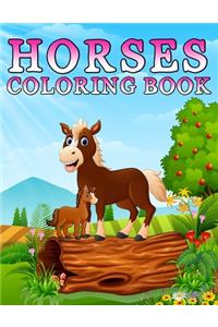 Horses Coloring Book