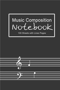 Music Composition Notebook! 100 Sheets with Lined Pages