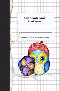 Math Notebook 1/2 Inch Squares