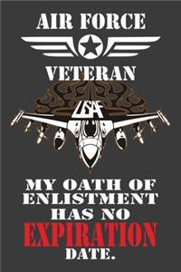 Air Force Veteran with Jet Composition Notebook and Diary