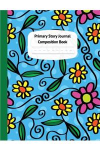 Flowers & Polka Dots Primary Story Journal Composition Book