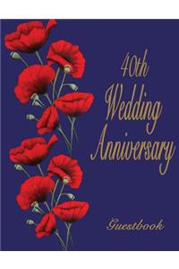 40th Wedding Anniversary Guestbook