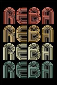 Reba: Retro Personalized Name Composition Book, Notebook Journal for Girls and Women