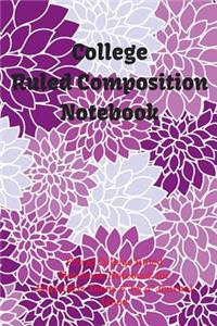 College Ruled Composition Notebook