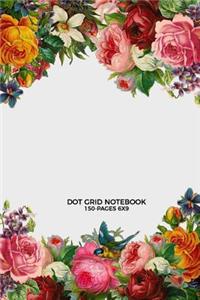 Floral Dot Grid Notebook