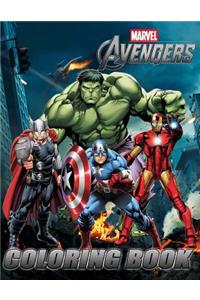 Marvel Avengers Coloring Book: Exclusive Work (33 Illustrations), Coloring Pages for Adults and Kids, for Big Fans of Marvel, Super Heroes, Thor, Captain America, the Hulk, Iron Man, Black Panther, Black Widow, Spider Man, Loki, Ant-Man, Guardians