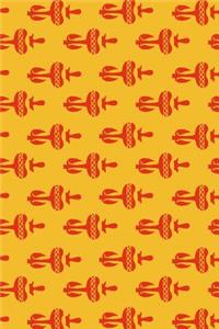 2019 Daily Planner Egyptian Pattern Red Orange Yellow 384 Pages