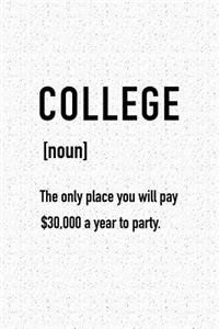 College the Only Place You Will Pay $30000 a Year to Party
