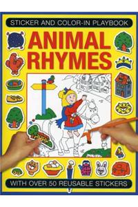 Sticker and Colour-in Playbook: Animal Rhymes