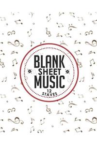Blank Sheet Music - 12 Staves