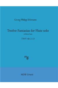 Telemann Twelve Fantasias for flute solo without bass (MDB Urtext)