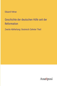 Geschichte der deutschen Höfe seit der Reformation