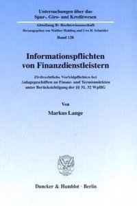 Informationspflichten Von Finanzdienstleistern