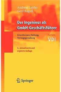 Der Ingenieur ALS Gmbh-Geschaftsfuhrer: Grundwissen, Haftung, Vertragsgestaltung
