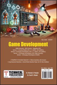 Game Development for BE Anna University R21CBCS (Vertical V/VI - CSE / IT / AI&DS & V-CSE(Cyber Security-Vertical IV - CCS347)