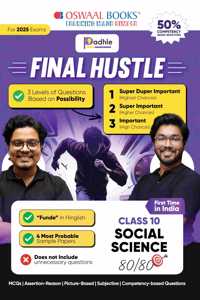 Final Hustle for CBSE Class 10 Social Science by Padhle - End Time Preparation with Priority Wise Questions Sample Question Papers and Funde (For 2025 Exam)