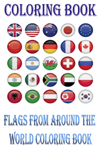 Flags from around the world coloring book