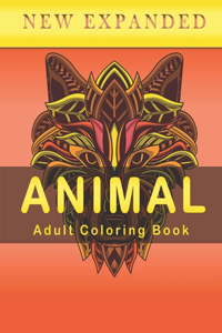 NEW EXPANDED ANIMAL Adult Coloring Book