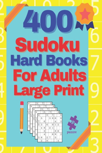 400 Sudoku Hard Books For Adults Large Print