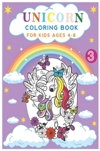 unicorn coloring book for kids ages 4-8