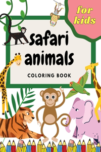 Safari Animals Coloring Book For Kids
