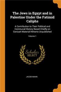 The Jews in Egypt and in Palestine Under the Fatimid Caliphs